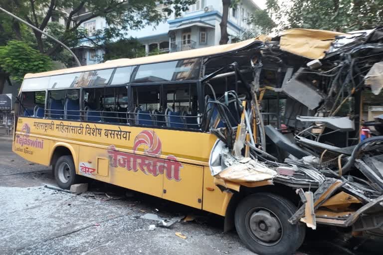 best bus hit dumper at mumbai dadar area 8 injured 5 critically ill