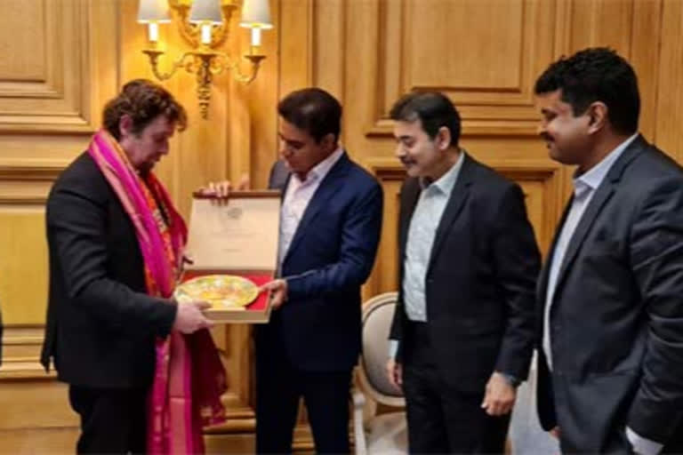 minister ktr meet france investers in his tour