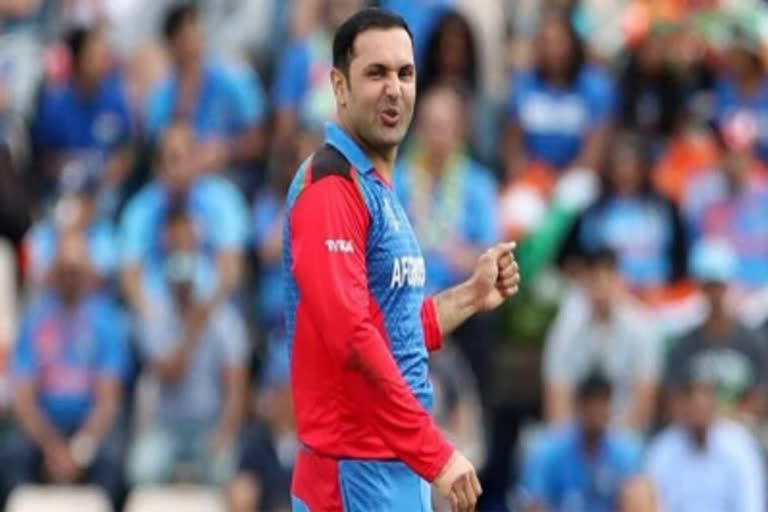 Afghanistan Captain Mohammad Nabi Quips, Afghanistan Captain Mohammad Nabi Quips Before Press Conference, Afghanistan Captain Mohammad Nabi news, ಅಫ್ಘನಿಸ್ತಾನ ಕ್ರಿಕೆಟ್​ ತಂಡದ ನಾಯಕ ಮೊಹಮ್ಮದ್​ ನಬಿ, ಸುದ್ದಿಗೋಷ್ಠಿಗೆ ಹಾಜರಾಗೋದು ಅತ್ಯಂತ ಕಷ್ಟ ಎಂದ ಮೊಹಮ್ಮದ್​ ನಬಿ, ಅಫ್ಘನಿಸ್ತಾನ ಕ್ರಿಕೆಟ್​ ತಂಡದ ನಾಯಕ ಮೊಹಮ್ಮದ್​ ನಬಿ ವಿಡಿಯೋ ವೈರಲ್​, ಅಫ್ಘನಿಸ್ತಾನ ಕ್ರಿಕೆಟ್​ ತಂಡದ ನಾಯಕ ಮೊಹಮ್ಮದ್​ ನಬಿ ಸುದ್ದಿ,