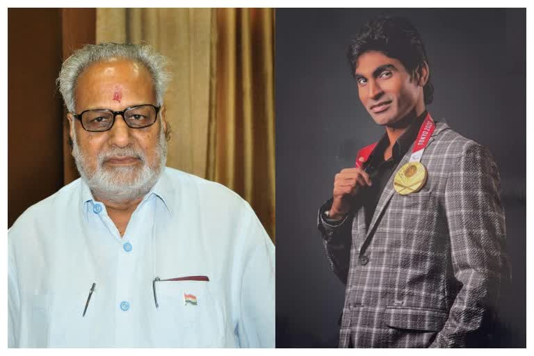 Governor Ganeshi Lal congratulates Odisha's star para-shuttler Pramod Bhagat for  being nominated for  prestigious Major Dhyan Chand KhelRatna Award