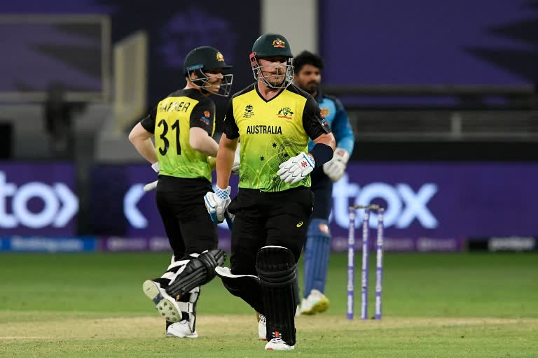 T20 world cup: warner's shines as Australia won by 7 wkts against srilanka