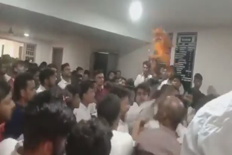 NSUI workers clash with each other