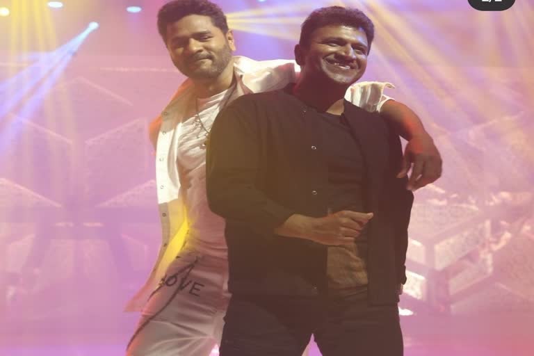 Actor puneeth rajkumar dance with prabhudeva