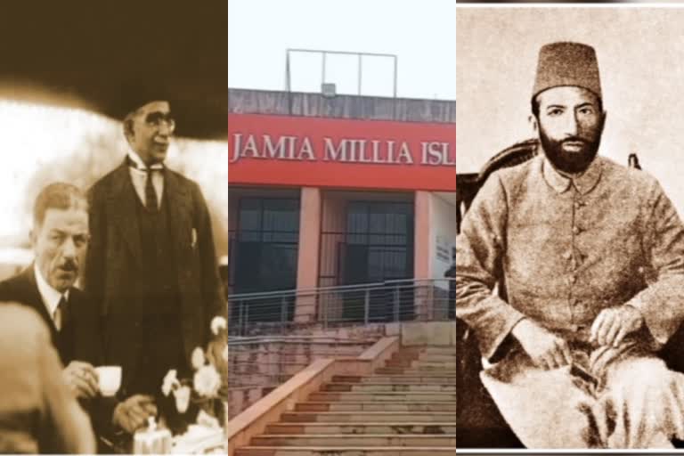 Jamia Millia Islamia University  non-cooperation movement  Dr Mukhtar Ahmed Ansari  Hakim Ajmal Khan  75 years of Independence  ഡോക്‌ടർ മുഖ്‌താർ അഹമ്മദ് അൻസാരി  Independence day  freedom fight  ഇന്ത്യൻ സ്വാതന്ത്ര്യ സമര പോരാളികള്‍  ഇന്ത്യൻ സ്വാതന്ത്ര്യ സമരം  സ്വാതന്ത്ര്യ സമരം  ജാമിയ മിലിയ ഇസ്‌ലാമിക്‌ യൂണിവേഴ്‌സിറ്റി