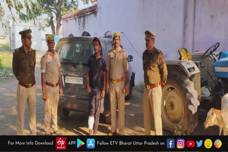 अमरोहा में पुलिस मुठभेड़ के दौरान गोतस्कर गिरफ्तार