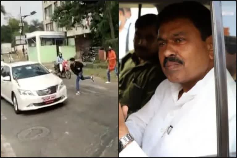 कांग्रेस कार्यकर्ताओं ने केंद्रीय मंत्री अजय मिश्रा के वाहन पर फेंके अंडे