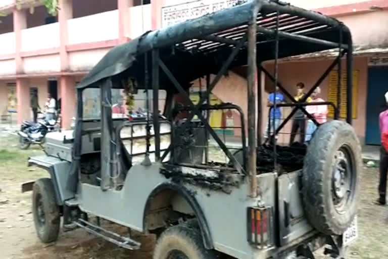 criminal-set-jeep-on-fire-for-not-paying-extortion-in-ranchi
