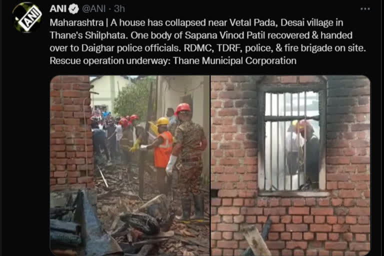 house collapsed Desai village in Thane