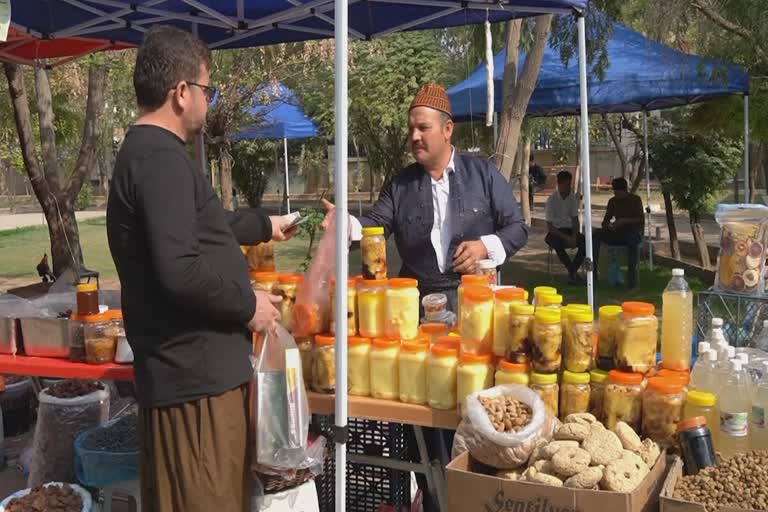 Local goods on sale at Kurdish farmers festival