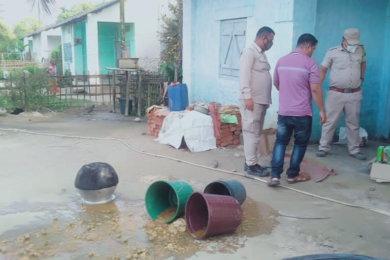 Illicit liquor destroyed at Biswanath