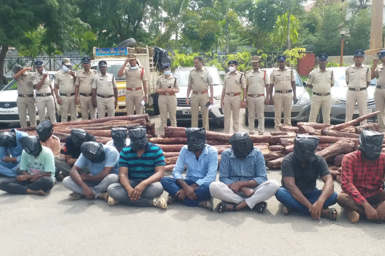 ananthapur police arrested international red sandal smugglers