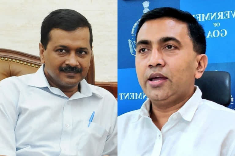 goa cm calls arvind kejriwal copymaster after aaps free pilgrimage scheme announcement  കോപ്പിമാസ്റ്റർ  കെജ്‌രിവാൾ കോപ്പിമാസ്റ്റർ  അരവിന്ദ് കെജ്‌രിവാൾ കോപ്പിമാസ്റ്റർ  അരവിന്ദ് കെജ്‌രിവാൾ  സൗജന്യ തീർഥാടന പദ്ധതി  ഗോവ മുഖ്യമന്ത്രി  പ്രമോദ് സാവന്ത്  goa cm  goa cm calls arvind kejriwal copymaster  Pramod Sawant