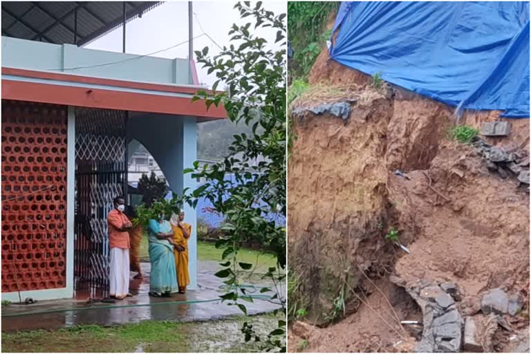 മണ്ണെടുക്കൽ  അപകടാവസ്ഥയിലായി വീട്  റവന്യൂ ഉദ്യോഗസ്ഥക്കെതിരെ പരാതി  ഇടുക്കി തൂക്കുപാലം  മണ്ണെടുത്തതിനെ തുടർന്ന് വീട് അപകടാവസ്ഥയിലായെന്ന് പരാതി  കനത്ത മഴയെ തുടർന്ന് വീട് അപകടത്തിൽ  Idukki excavation news  house is in danger  revenue officer news  idukki thookkupalam