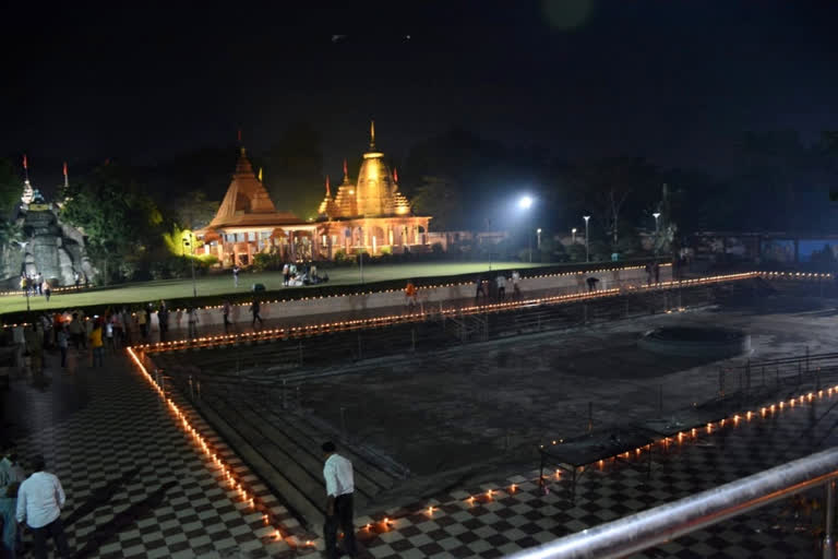 Sidgora sun temple light up with 21 thousand diyas