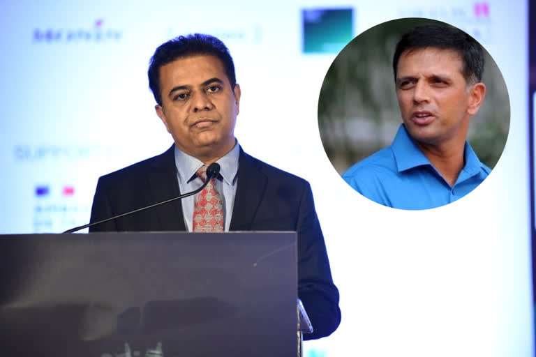 minister-ktr-congratulated-rahul-dravid-for-appointing-as-coach-to-indian-cricket-team