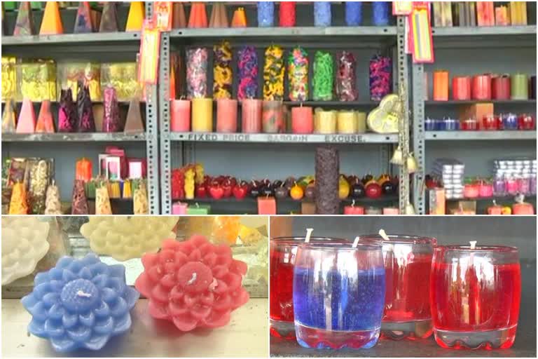 Variety of different candles are selling in Kodagu market