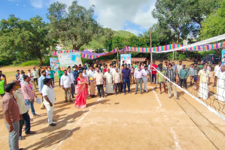 NAGARI MLA ROJA STARTED VOLLEYBALL COMPETTITIONS