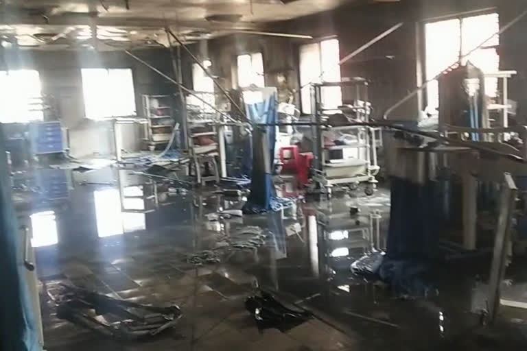 covid patients death news  Fire broke out  Ahmednagar hospital  Maharashtra  covid patients death  maharashtra fire broke out  maharashtra fire broke out news  Ahmednagar hospital fire news  മഹാരാഷ്‌ട്ര ആശുപത്രി വാര്‍ത്ത  മഹാരാഷ്‌ട്ര ആശുപത്രി  മഹാരാഷ്‌ട്ര ആശുപത്രി തീപിടിത്തം വാര്‍ത്ത  മഹാരാഷ്‌ട്ര ആശുപത്രി തീപിടിത്തം  ആശുപത്രി തീപിടിത്തം  ആശുപത്രി തീപിടിത്തം വാര്‍ത്ത  അഹമ്മദ്‌നഗര്‍ തീപിടിത്തം വാര്‍ത്ത  തീപിടിത്തം കൊവിഡ് രോഗികള്‍ വാര്‍ത്ത  ഐസിയു തീപിടിത്തം വാര്‍ത്ത  കൊവിഡ് രോഗികള്‍ തീപിടിത്തം വാര്‍ത്ത  കൊവിഡ് രോഗികള്‍ തീപിടിത്തം  കൊവിഡ് രോഗികള്‍ തീപിടിത്തം മരണം വാര്‍ത്ത  കൊവിഡ് രോഗികള്‍ തീപിടിത്തം മരണം