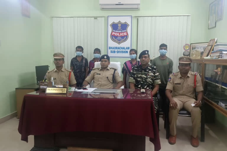 Four Maoists surrender before Charla police in Bhadradri district