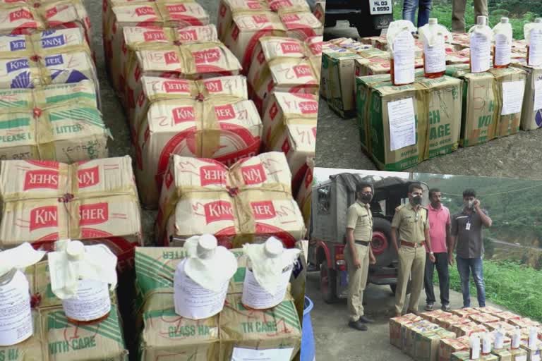 228 liters of foreign liquor taken for sale in Vattavada were seized by excise  Vattavada  foreign liquor  foreign liquor seized  excise  വട്ടവടയിലേക്ക് വിൽപ്പനക്ക് കൊണ്ടുപോയ 228 ലിറ്റർ വിദേശ മദ്യം പിടികൂടി  വിദേശ മദ്യം  വിദേശ മദ്യം പിടികൂടി  എക്‌സൈസ്  വട്ടവട