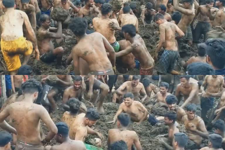 Cow Dung festival in Tamil Nadu  People smear Cow dung during Gumatapuram  Spanish La Tomatina in Tamil Nadu  Goraihabba  Goraihabba festival  Goraihabba tamilnadu  തമിഴ്‌നാട്  സ്‌പാനിഷ് ലാ ടൊമാറ്റിന  ഇന്ത്യൻ പതിപ്പ്‌  indian version of spanish la tomatina  പരസ്‌പരം ചാണകം എറിയുക