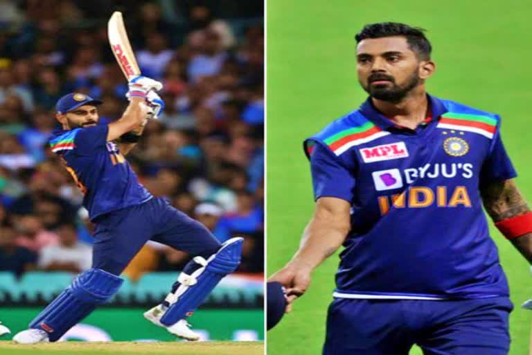 kohli splits to eight spot and k.l.Rahul reached to fifth spot of latest icc t-20 rankings