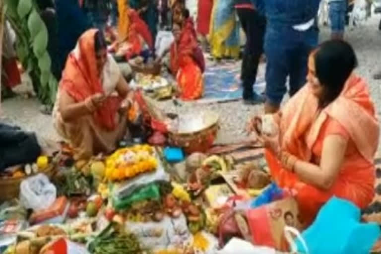 North people in Telangana celebrates Chhath festival