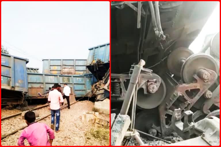 major train accident in jaunpur, 21 coaches of freight train overturned