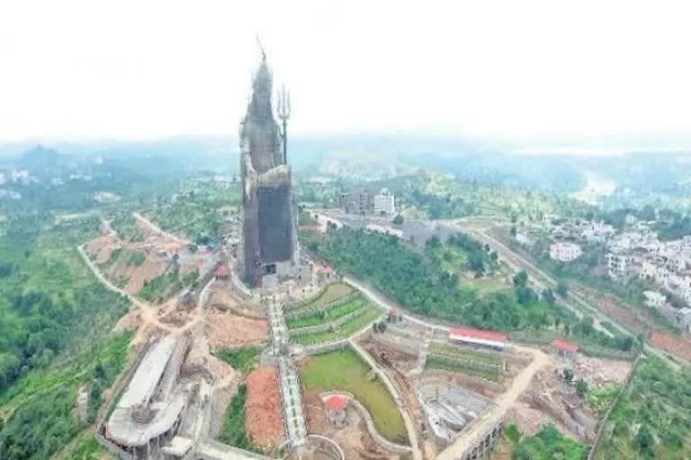 नाथद्वारा में बनाई जा रही शिवजी की सबसे ऊंची प्रतिमा का काम 90 फीसदी पूरा