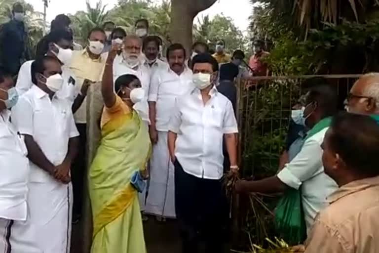 cm mk stalin,  flood affected areas,  tamil nadu chief minister m k stalin, mk stalin inspection, முதலமைச்சர் ஆய்வு, மு க ஸ்டாலின் ஆய்வு, முதலமைச்சர் ஸ்டாலின், சம்பா பயிர் சேதம்