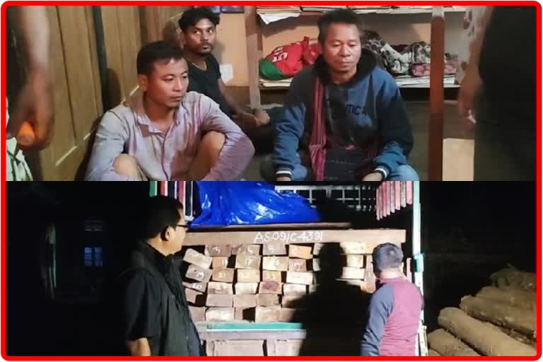 ILLIGAL TIMBER LOADED VEHICLE SEIZED AT BOKOLIAGHAT