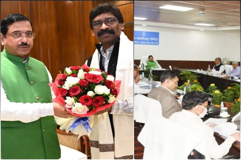 cm-hemant-soren-meeting-with-coal-minister-prahlad-joshi-in-ranchi