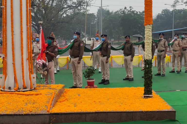 Tricolor at height of 100 feet in Barkakana railway station premises hoisted