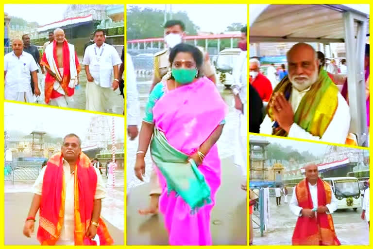 cinema and political celebrities visited Tirumala