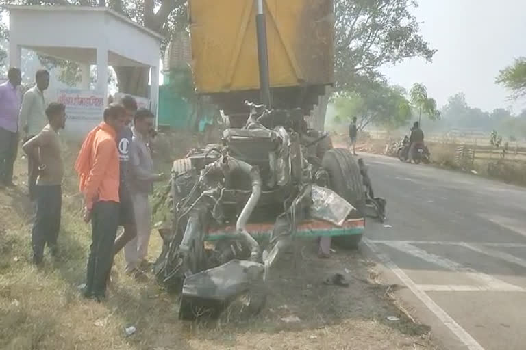 road accident one injured in Gaurela