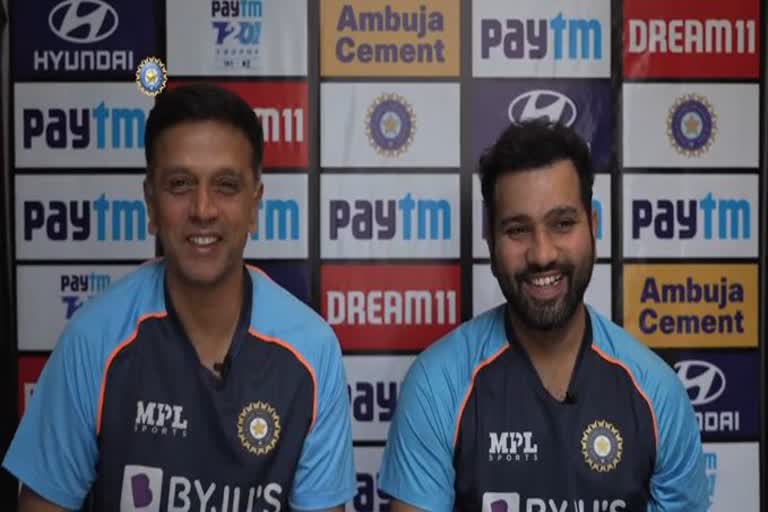 Coach Dravid, captain Rohit sharma