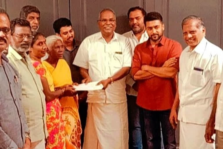 actor surya cheque parvathi ammal  actor surya cheque parvathi ammal news  actor surya latest news  actor surya cheque news  parvathi ammal latest news  jai bhim latest news  surya Rs 15 lakh cheque news  surya presents Rs 15 lakh cheque  surya presents Rs 15 lakh cheque news  surya Rs 15 lakh cheque parvathi ammal  surya Rs 15 lakh cheque parvathi ammal news  actor surya  parvathi ammal  നടന്‍ സൂര്യ  നടന്‍ സൂര്യ വാര്‍ത്ത  നടന്‍ സൂര്യ പാര്‍വതി അമ്മാള്‍ വാര്‍ത്ത  നടന്‍ സൂര്യ പാര്‍വതി അമ്മാള്‍  നടന്‍ സൂര്യ പാര്‍വതി അമ്മാള്‍ ചെക്ക് വാര്‍ത്ത  നടന്‍ സൂര്യ പാര്‍വതി അമ്മാള്‍ ചെക്ക്  സൂര്യ 15 ലക്ഷം രൂപ ചെക്ക് വാര്‍ത്ത  ജയ്‌ ഭീം പുതിയ വാര്‍ത്ത  പാര്‍വതി അമ്മാള്‍ സൂര്യ വാര്‍ത്ത  പാര്‍വതി അമ്മാള്‍ സൂര്യ സഹായം വാര്‍ത്ത  പാര്‍വതി അമ്മാള്‍ സൂര്യ സഹായം  സൂര്യ ചെക്ക് കൈമാറി വാര്‍ത്ത  സൂര്യ ചെക്ക് കൈമാറി  പാര്‍വതി അമ്മാള്‍ ബാങ്ക് നിക്ഷേപം വാര്‍ത്ത  പാര്‍വതി അമ്മാള്‍ ബാങ്ക് നിക്ഷേപം  Real Sengini gets help from Surya  Jaibhim Sengini