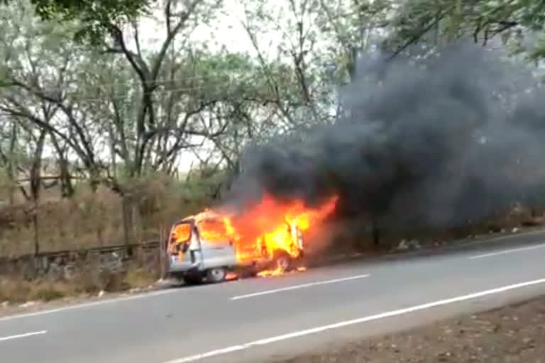 burning car