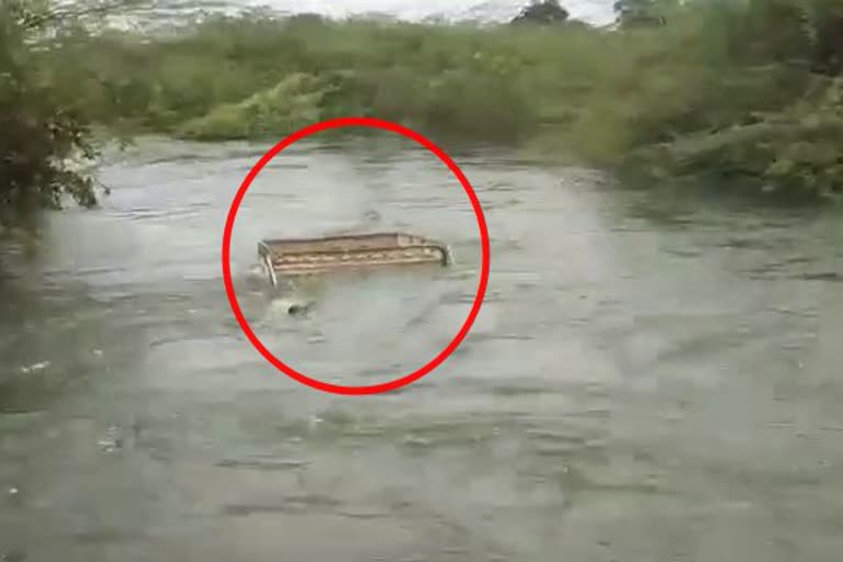 tata-ace-vehicle-washed-out-in-ditch-rain-water