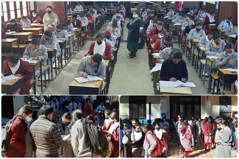 students were enthusiast while giving term one annual exams in Shimla