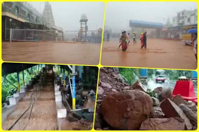 heavy rains in tirumala