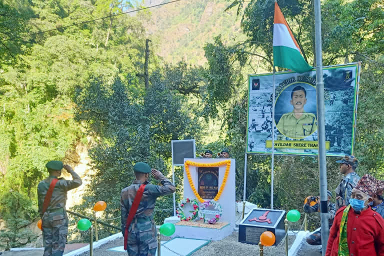 INDIAN ARMY AND LOCALS PAY TRIBUTE TO 1962 WAR HERO HAVILDAR SHER BAHADUR THAPA