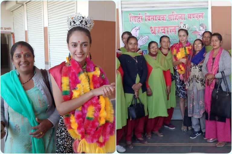 A warm welcome to Miss Himalaya Joi Thakur on reaching her village Kotli