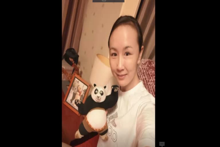 Chinese media posted a video of chinese tennis player peng shuai