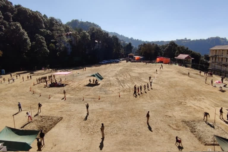 1000 female candidates gave physical test in Police Recruitment Ground Bharari in Shimla