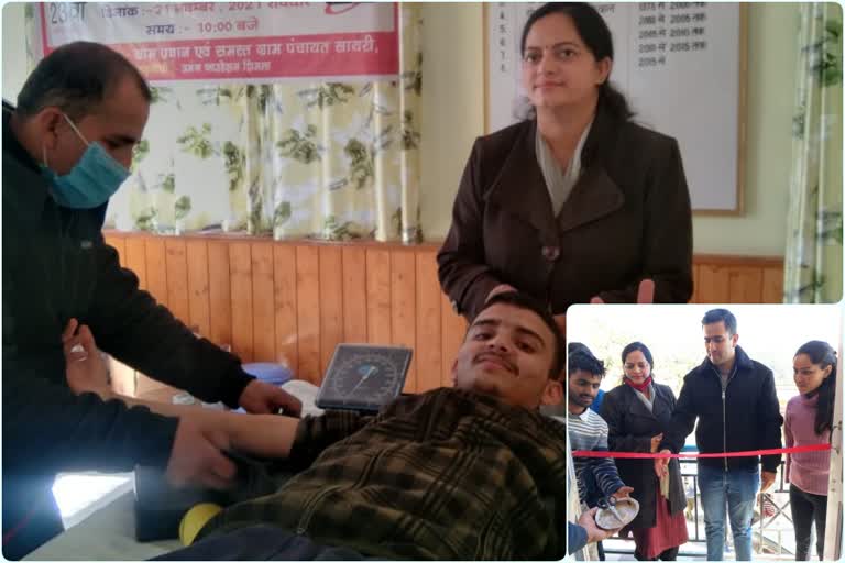 22 people donated blood in the blood donation camp in Sairi Panchayat shimla