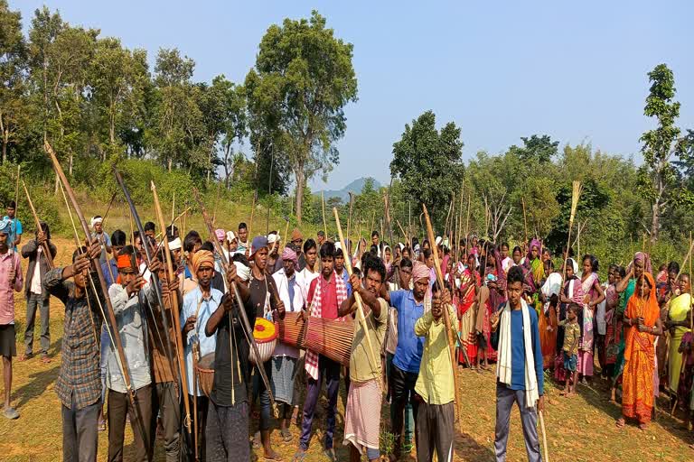 Protest against open of CRPF camp at Mohanpur