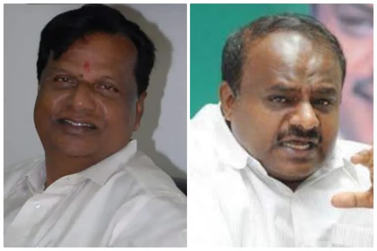 MLA Sandesh nagraj meets hd Kumaraswamy