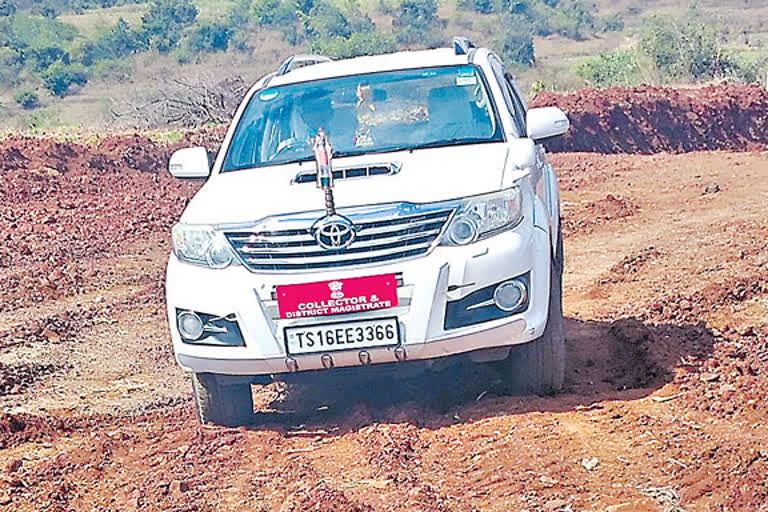 Challans on kamareddy collector vehicle, pending challans vehicle