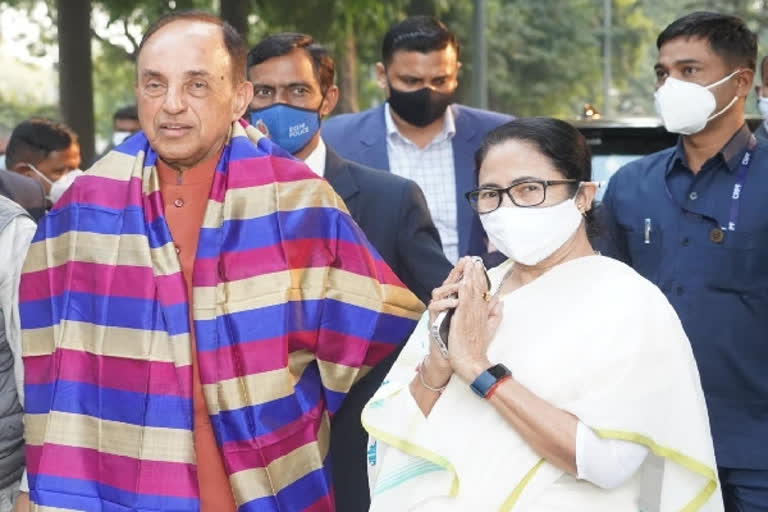 Subramanian Swamy meets Mamata